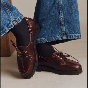 Sezane Caroline Loafers Size 40 NEW Brown Leather US 9